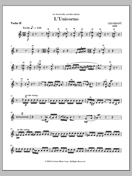 L'Unicorno - Violin