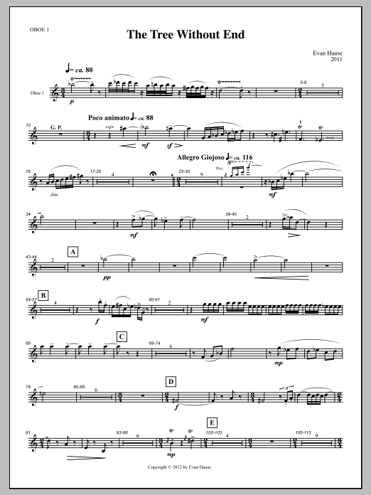 The Tree Without End - Oboe