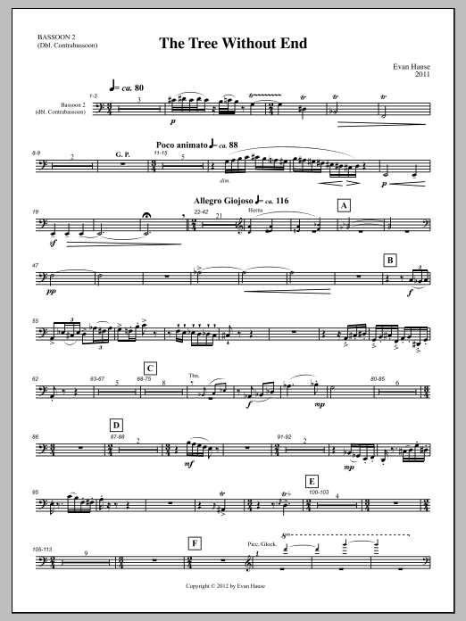The Tree Without End - Bassoon 3/Contrabassoon