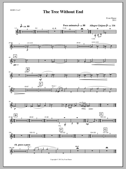The Tree Without End - F Horn