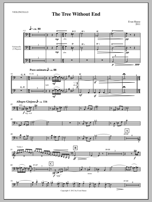 The Tree Without End - Violoncello