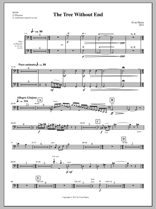 The Tree Without End - Contrabass