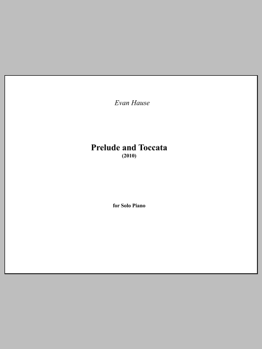 Prelude And Toccata: Piano Solo