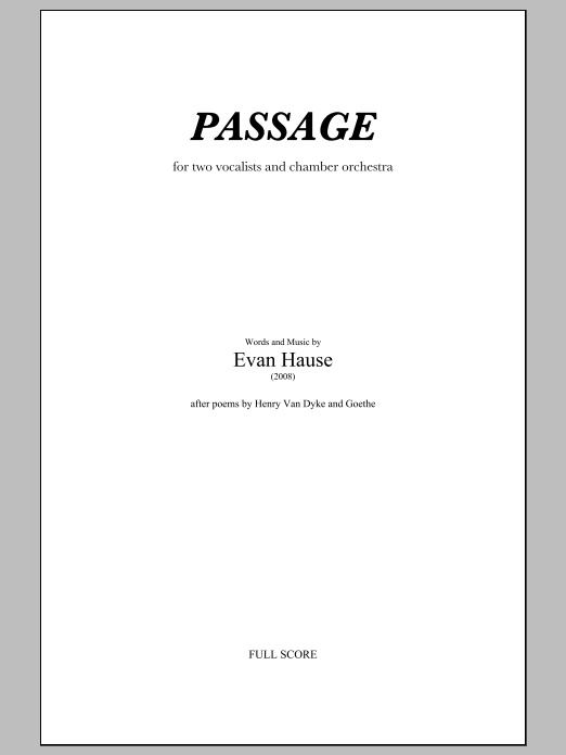 Passage: String Orchestra Conductor Score & Parts