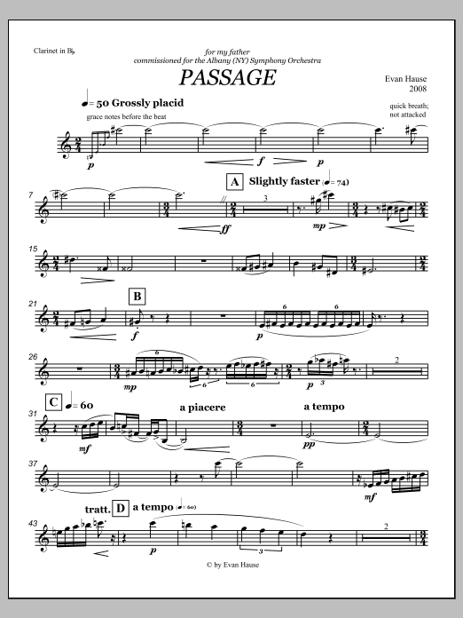 Passage - Clarinet