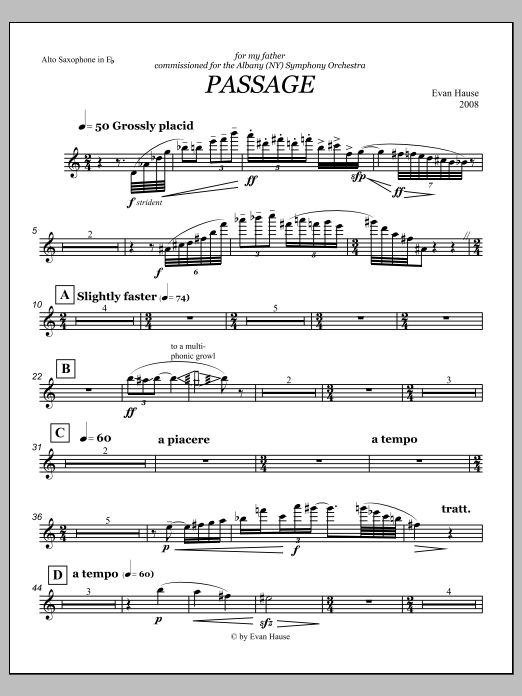 Passage - Alto Saxophone
