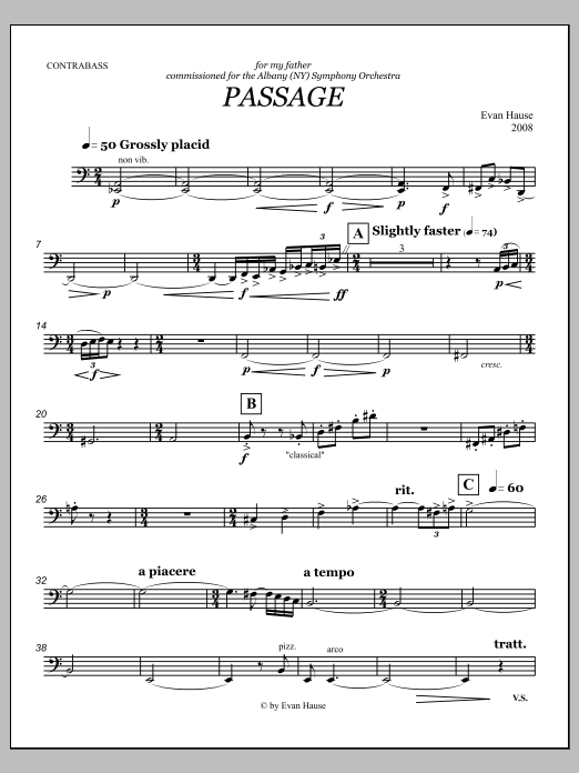Passage - Contrabass