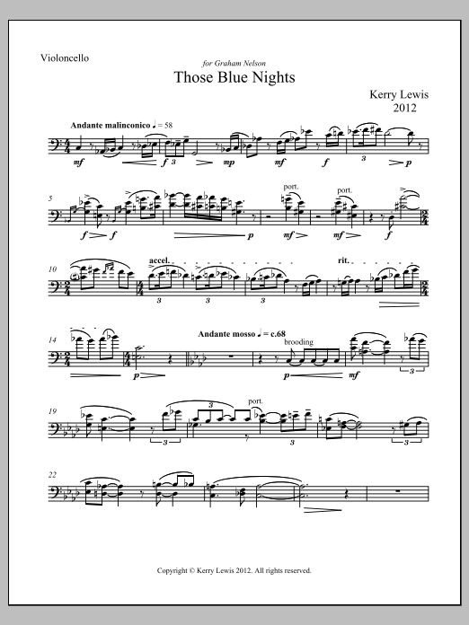 Those Blue Nights - Violoncello