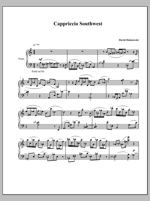 Cappriccio Southwest: Piano Solo