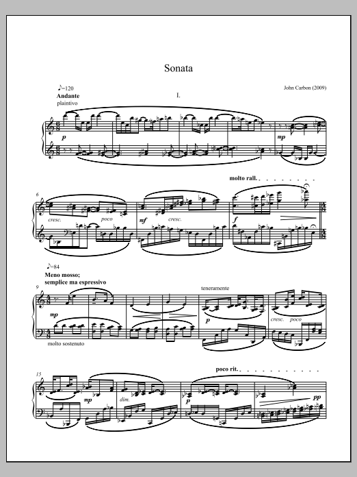 Piano Sonata: Piano Solo