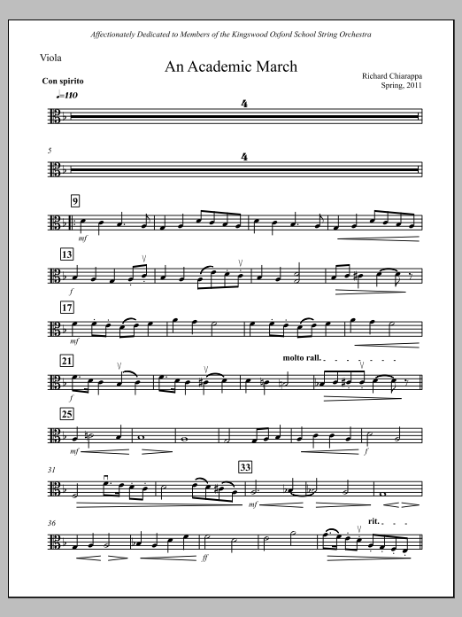 An Academic March - Viola