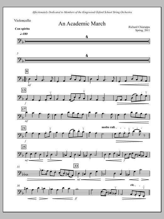 An Academic March - Violoncello