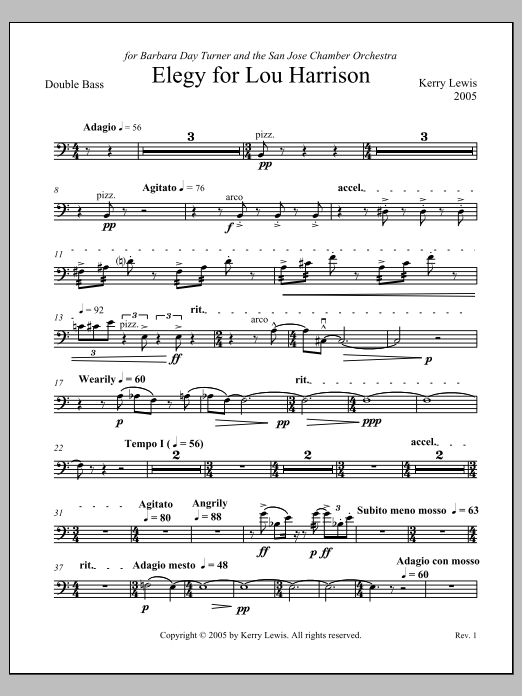 Elegy for Lou Harrison - Contrabass