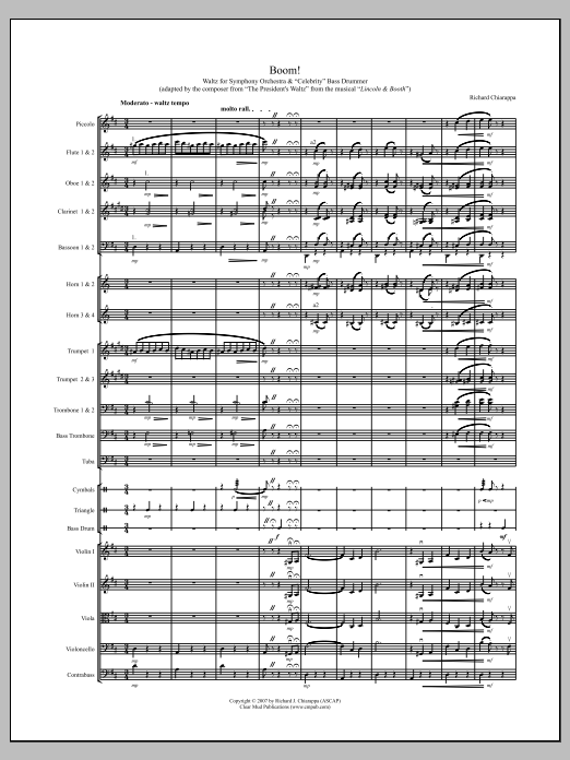 Boom! for Orchestra and "Celebrity" Bass Drummer: String Orchestra Conductor Score & Parts