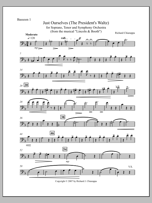 "Just Ourselves" (from "Lincoln and Booth") - Bassoon