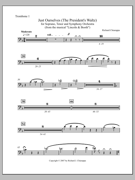 "Just Ourselves" (from "Lincoln and Booth") - Trombone