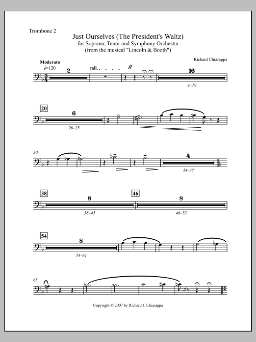 "Just Ourselves" (from "Lincoln and Booth") - Trombone