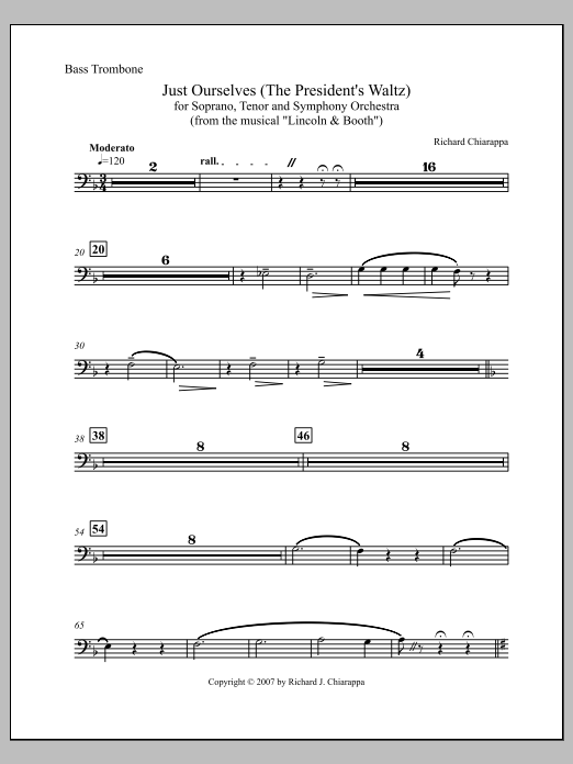 "Just Ourselves" (from "Lincoln and Booth") - Trombone