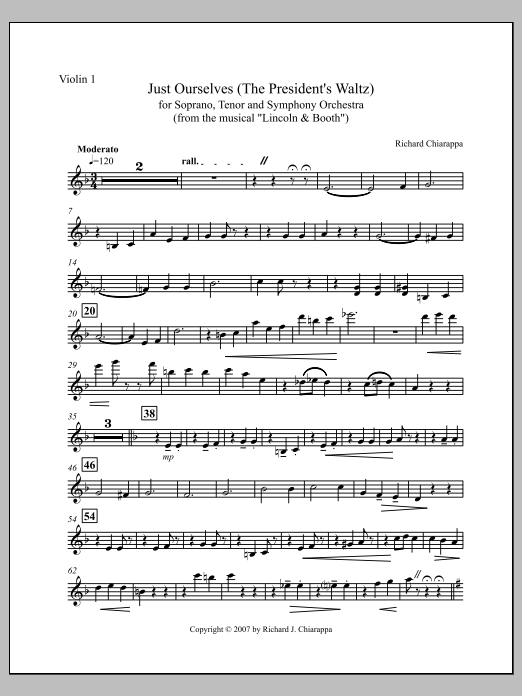 "Just Ourselves" (from "Lincoln and Booth") - Violin