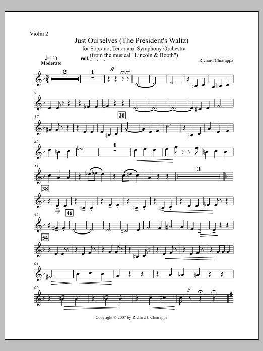 "Just Ourselves" (from "Lincoln and Booth") - Violin