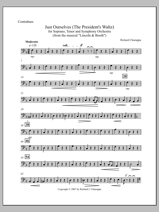 "Just Ourselves" (from "Lincoln and Booth") - Contrabass