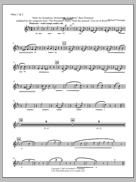 Boom! for Orchestra and "Celebrity" Bass Drummer - Oboe