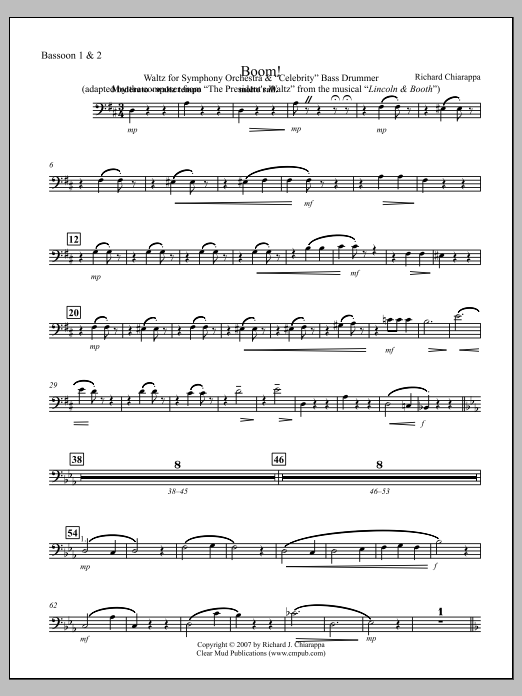 Boom! for Orchestra and "Celebrity" Bass Drummer - Bassoon