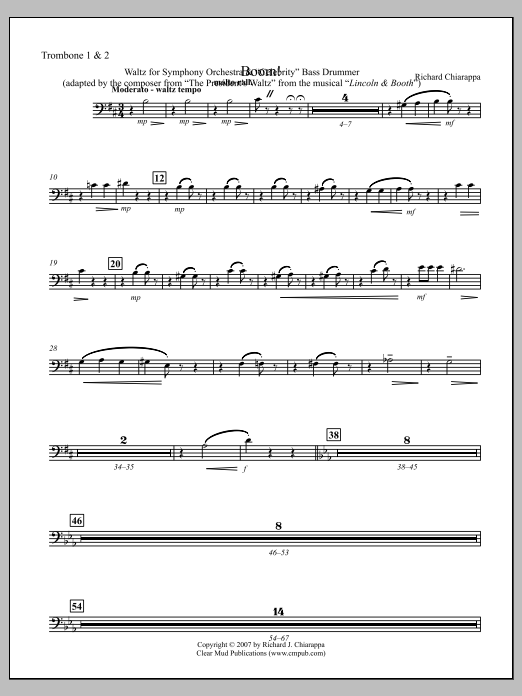 Boom! for Orchestra and "Celebrity" Bass Drummer - Trombone