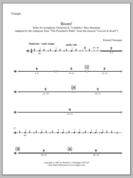 Boom! for Orchestra and "Celebrity" Bass Drummer - Percussion