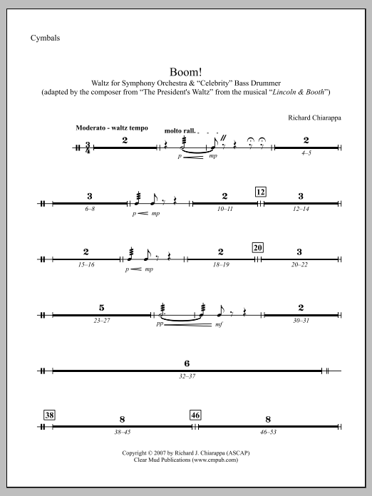 Boom! for Orchestra and "Celebrity" Bass Drummer - Percussion