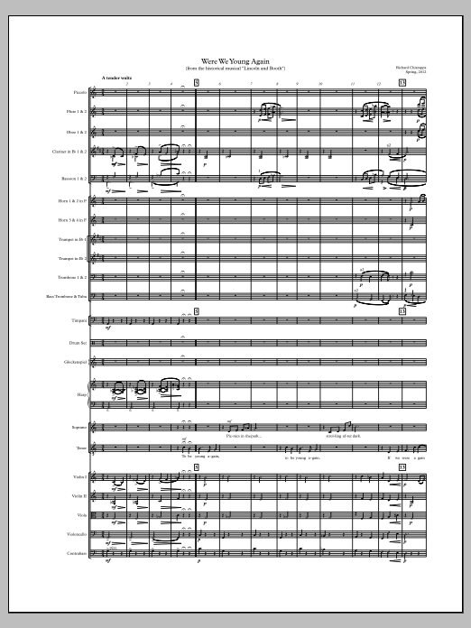 Were We Young Again: String Orchestra Conductor Score & Parts