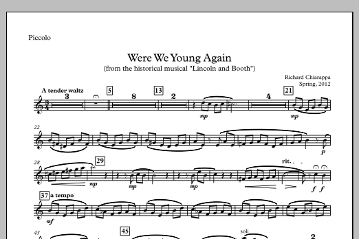 Were We Young Again - Piccolo