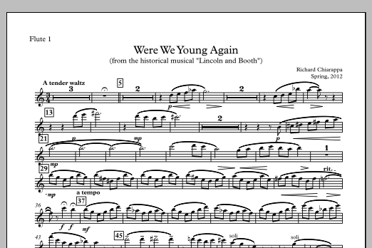Were We Young Again - Flute