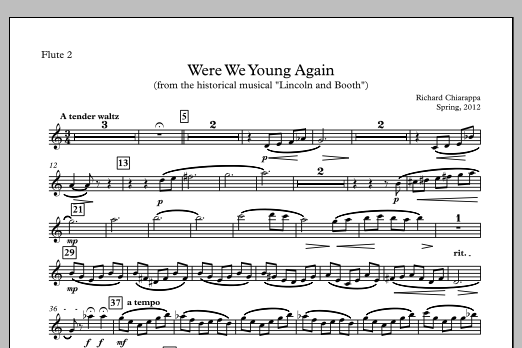 Were We Young Again - Flute