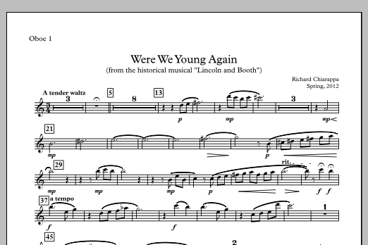 Were We Young Again - Oboe