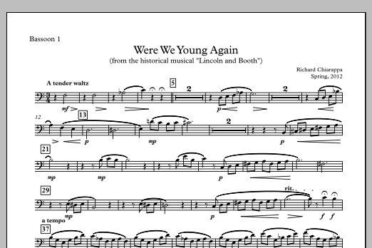 Were We Young Again - Bassoon