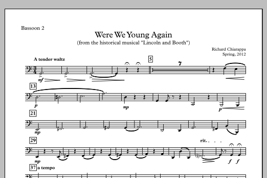 Were We Young Again - Bassoon