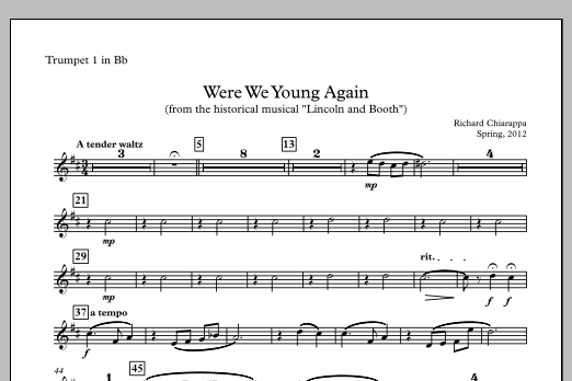 Were We Young Again - Trumpet