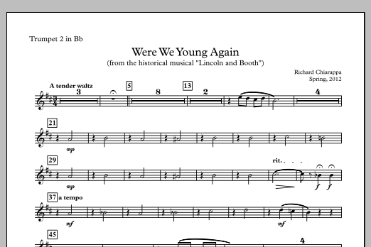 Were We Young Again - Trumpet