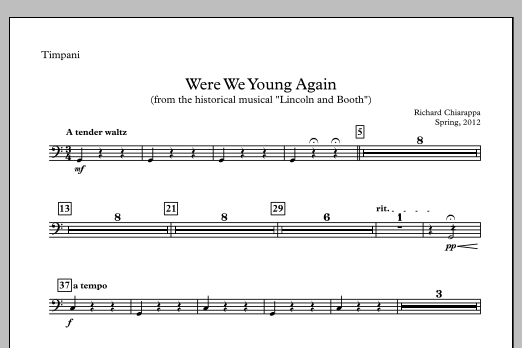 Were We Young Again - Timpani