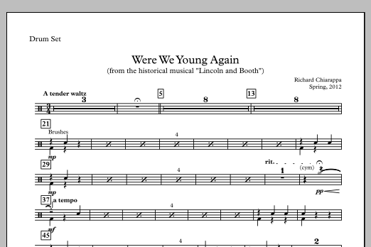 Were We Young Again - Percussion