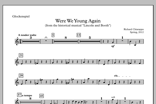 Were We Young Again - Percussion