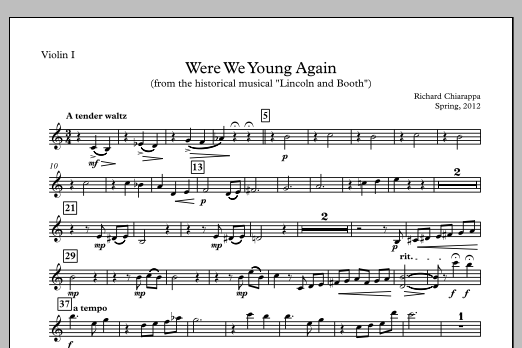 Were We Young Again - Violin