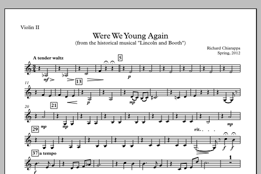 Were We Young Again - Violin