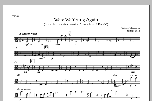 Were We Young Again - Viola