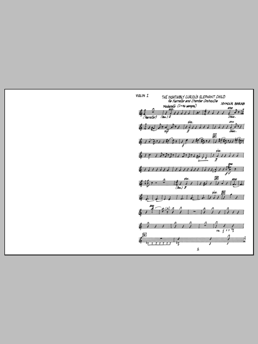 The Insatiably Curious Elephant Child - Violin