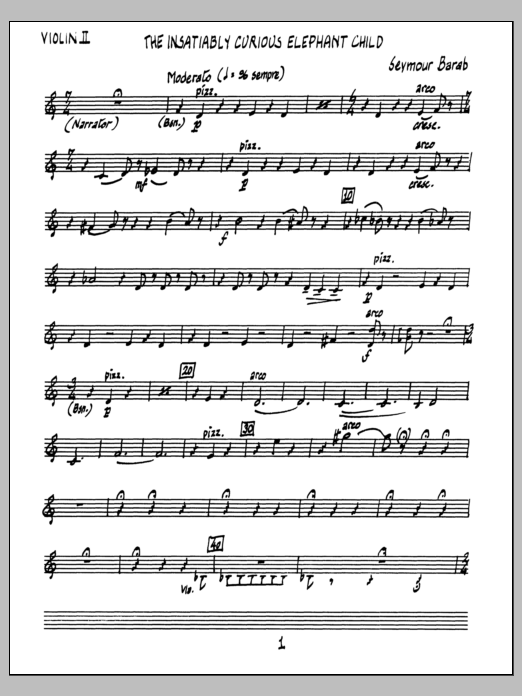 The Insatiably Curious Elephant Child - Violin