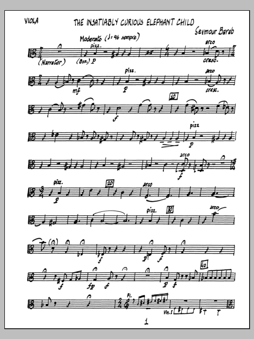 The Insatiably Curious Elephant Child - Viola