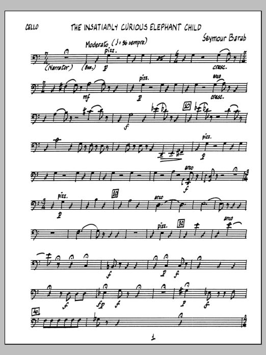 The Insatiably Curious Elephant Child - Violoncello