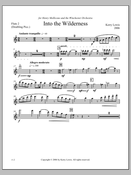 Into the Wilderness - Flute/Piccolo